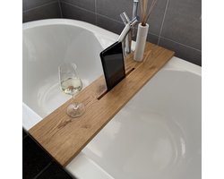 Maison DAM - Badplank eikenhout Pure - 80x20x3cm - Met Tablet uitsparing - Rubio Monocoat