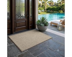 Maison Elara Machine Wasbaar Vloerkleed 50x80 cm - Waterabsorberend Deurmat - Anti-Slip - Polyester - Beige