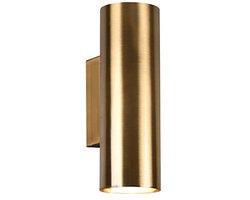 Maison Elara Wandlamp 2xGU10, oud messing, licht omhoog en omlaag, IP20