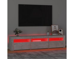 Maison Exclusive - Tv-meubel met LED-verlichting 180x35x40 cm betongrijs