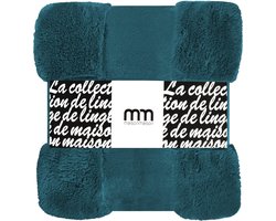 Maison Maison - Deken - Plaid - Super Zacht, Warm en Donzig - Plaid voor op de Bank, Bed of Woonkamer - Decoratie - Teddy Bear - Unikleur Petrol - 240x200cm