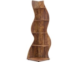 Maison Nordique - Boekenkast - Boekenrek - Boekenkasten - Boeken kast - Boekenkastje - 5 Laags - Stevig - Japandi - Bruin