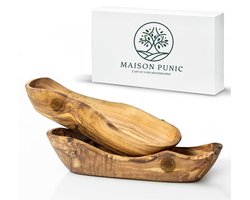 Maison Punic – La Tavola Rustica Olijfhouten Schaal 25 cm – Duurzaam Mediterraan Design