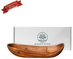 Maison Punic – La Tavola Rustica Olijfhouten Schaal 25 cm – Duurzaam Mediterraan Design – Perfect als Cadeau – Serveerschaal