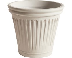 MAIZE - Bloempot - Lichtbeige - 43 cm - Steenmengsel