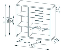 Maja Moebel Set+ Dressoir Small Naturel Eiken/Wit