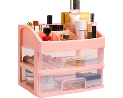 Make-up Opbergorganizer - Cosmetica Vitrine - Badkamer Organiseren - Waterdicht Stofdicht - 235 x 20 x 20 cm - roze