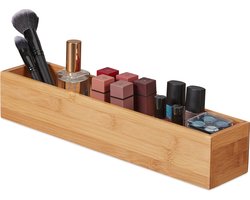 make up organizer - bamboe - 7 x 38 x 8 cm - voor lippenstift - keuken - bureau