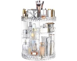 Make Up Organizer - Draaibaar Make Up Opberger - Skincare Organizer - 360° Roterend - Transparant - Verstelbare Lagen - Diamant Design - Rheme