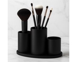 Make up organizer -Make up kwasten organizer-kwasten opberger-trendy-kwasten houder - Make up kwasten houder - 3 compartimenten