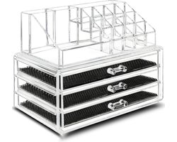 Make-up organizer, make up opberger, 3 laden, opbergdoos, make-up bewaardoos
