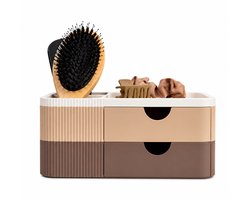 Make-up Organizer met Lades - Cosmetica & Haaraccessoires Opberger - Gebroken wit, Beige, Bruin)