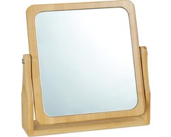 make-up spiegel - draaibaar - tafelspiegel - bamboe - staand
