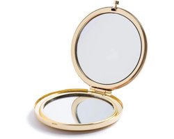 Make Up Spiegel - Dubbelzijdig Spiegel - Compact Reis Spiegel - 1 Stuk - Voor Vrouwen Goud/Rosegoud/Zilver