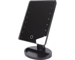 Make Up Spiegel - LED Touch - Dimbaar - 16 Leds - Zwart