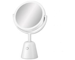 Make-up spiegel met verlichting – dubbelzijdige spiegel – 1x & 10x vergroting – 3 lichtstanden – USB-C oplaadbaar – Touchbediening - 3 lichtstanden – wit, warm en natuurlijk licht