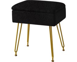 Make up Stoel - Kaptafel Kruk - Visagie - Zwart