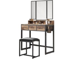 Make up Tafel - Kaptafel met Spiegel - Hout