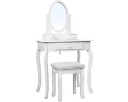 Make-up tafel met spiegel en 3 lades - veelzijdige opbergruimte en veilig ontwerp