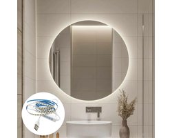 Make-upspiegellampen - make-uptafelspiegel met 3 kleuren - verstelbare ledlampen voor led-spiegel en kaptafel - USB-ledstrip voor kasten en planken