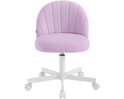 Make-upstoel - Bureaustoel - Teddyfleece oppervlak - Paars
