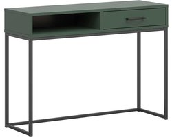 Make-uptafel Lisanne 107cm 1 lade - donkergroen - Bega Begabino - Make-up tafel - Groen - Spaanplaat