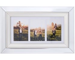 MAKENI - Fotolijst Voor 3 - Zilver - Staand, Liggend - 50 cm - Glas