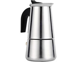 Maker 450 ml, Roestvrij Staal Koffiezetapparaat voor Op de Stoof, Geschikt voor Alle Warmtebronnen, Inclusief Filter, Eenvoudig te Gebruiken en Schoonmaken