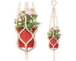 Makrame Plant Hanger Rope Hanging Basket Katoen Erikka Macrame Hanging Basket. Bloempot Planter Hanger voor Binnen Buiten Plafond Balkon Muurdecoratie.