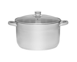 Maku Kitchen life Kookpan met glazen deksel RVS 10 L 28 cm