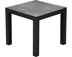 Malaga bijzettafel 50x50xH46 cm aluminium antraciet