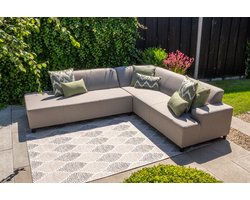 Malaga hoekbank loungeset chaise longue - Taupe