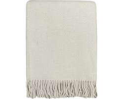 Malagoon - Abbey white structure recycled wool throw