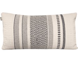 Malagoon - Native stripe cotton offwhite cushion 35x65cm