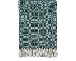 Malagoon - Pine green structure recycled wool throw