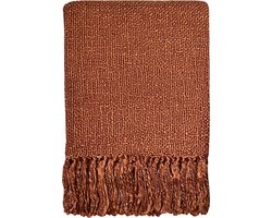 Malagoon - Rusty brown solid throw
