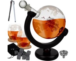 Malatec Globe Whiskey Karaf Set - Uniek en Stijlvol voor de Whiskeykenner
