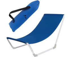 Malatec Strandstoel - opvouwbaar - lichtgewicht - draagbaar - blauw - 95 x 60 x 45 cm