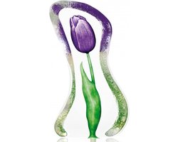 Maleras glaskristal sculptuur tulp handgemaakt bloemen beeld 7.5x13.5