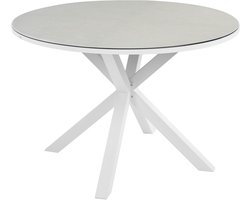 MALETTO - Tuintafel - Taupe - 120 cm - Keramiek/Aluminium