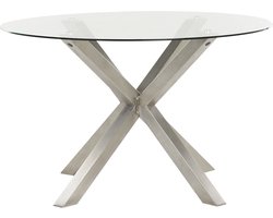 MALETTO - Tuintafel - Zilver - 120 cm - Roestvrijstaal