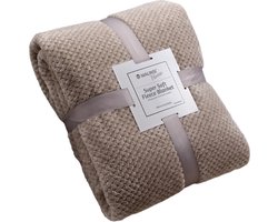 Malinsi® Fleece Deken - Beige - Dekentje - Plaid - 150 x 200 - Fleecedeken - Cadeau voor Man & Vrouw
