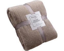 Malinsi® Fleece Deken - Beige - Dekentje - Plaid - Geschikt voor 220x240 - Fleecedeken - Cadeau voor Man & Vrouw