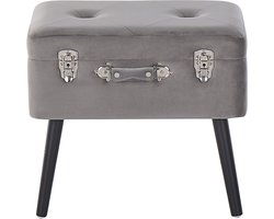 MALLARD - Hocker - Lichtgrijs - Fluweel