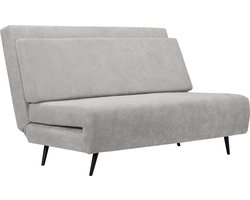 Mallory|Dagbed 140 cm in lichtgrijze stof