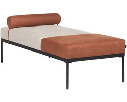 MALMOS - Chaise longue - Goudbruin - Kunstlinnen