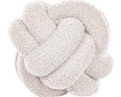 MALNI - Sierkussen - Gebroken wit - 19 x 19 cm - BouclÃ©