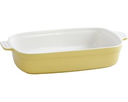 Mama Cucina Ovenschaal - Ovenschotel - Aardewerk - Rechthoekig - 35,5 cm x 20.5 cm - Geel