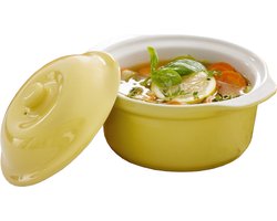 Mama Cucina Round Bowl - incl. Deksel - 0,75 Liter - Geel