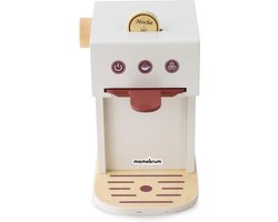 Mamabrum Houten Koffiezetapparaat voor kinderen 3+ + Keukenaccessoires Speelgoed Rollenspel Speelgoed Barista Speelgoed Capsule Koffiezetapparaat met Accessoires, Creatief Speelgoed